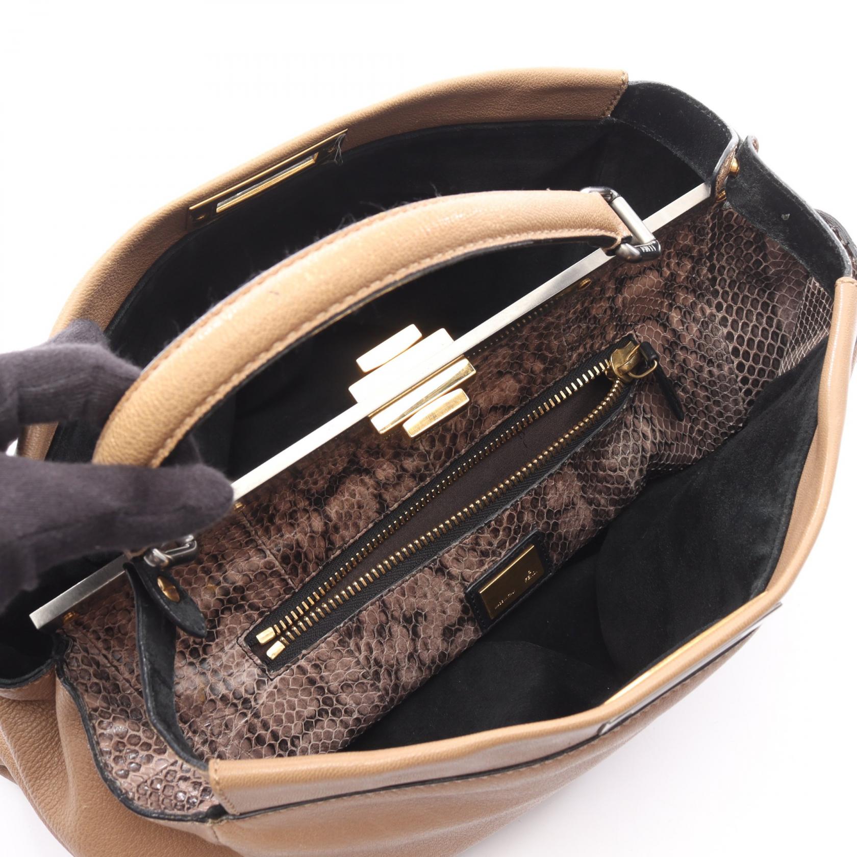 Fendi Peekaboo Large Leather Handbag