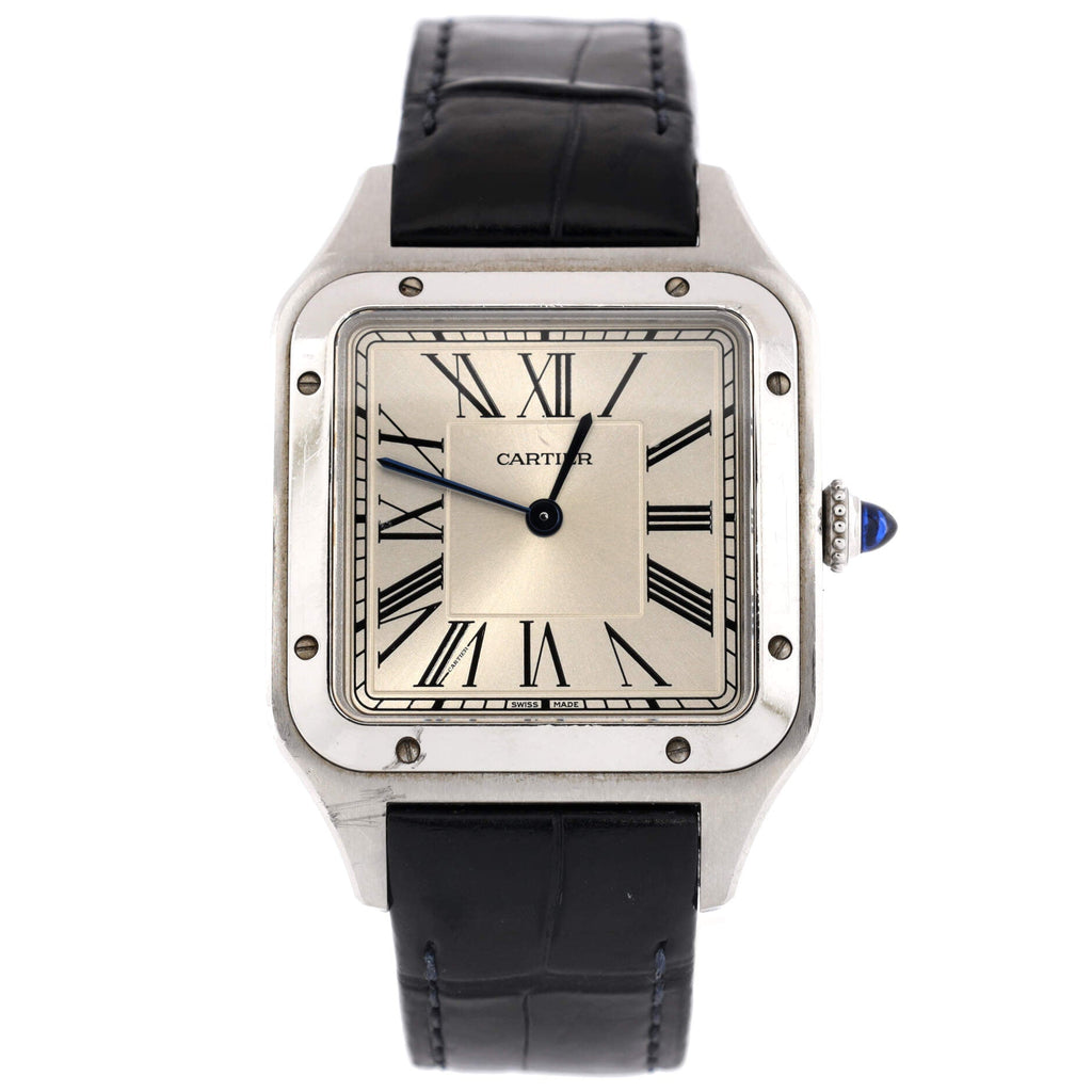 Santos Dumont Quartz Watch Stainless Steel and Alligator 31