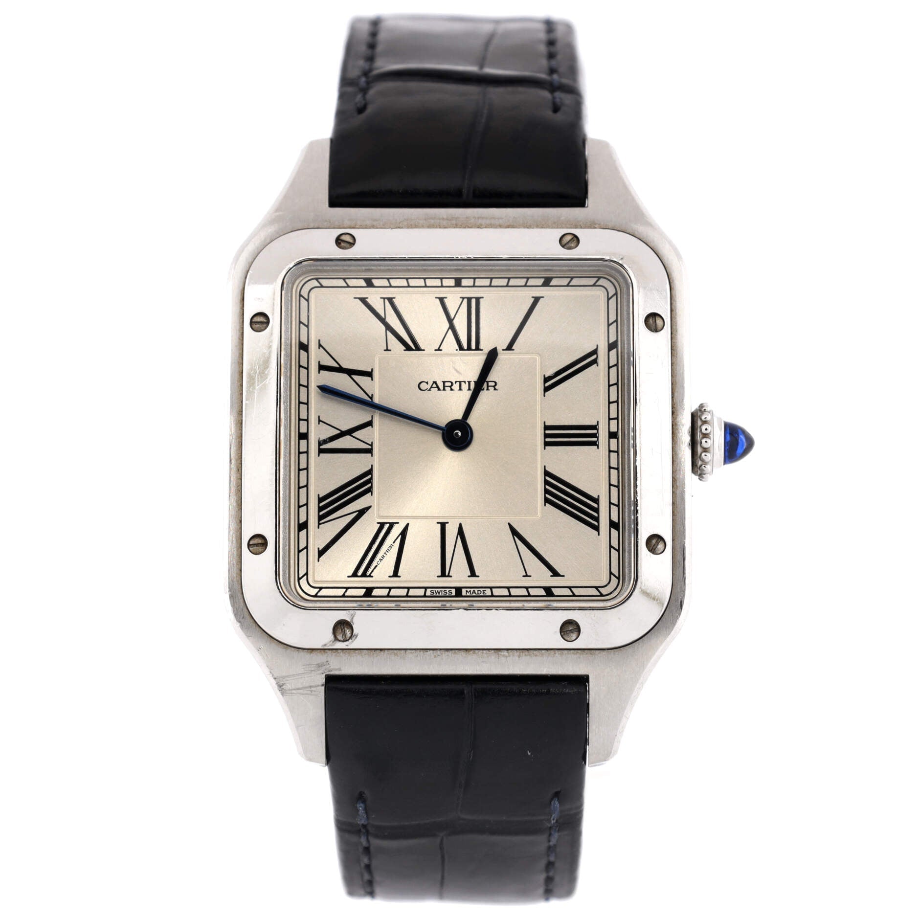 Santos Dumont Quartz Watch Stainless Steel and Alligator 31