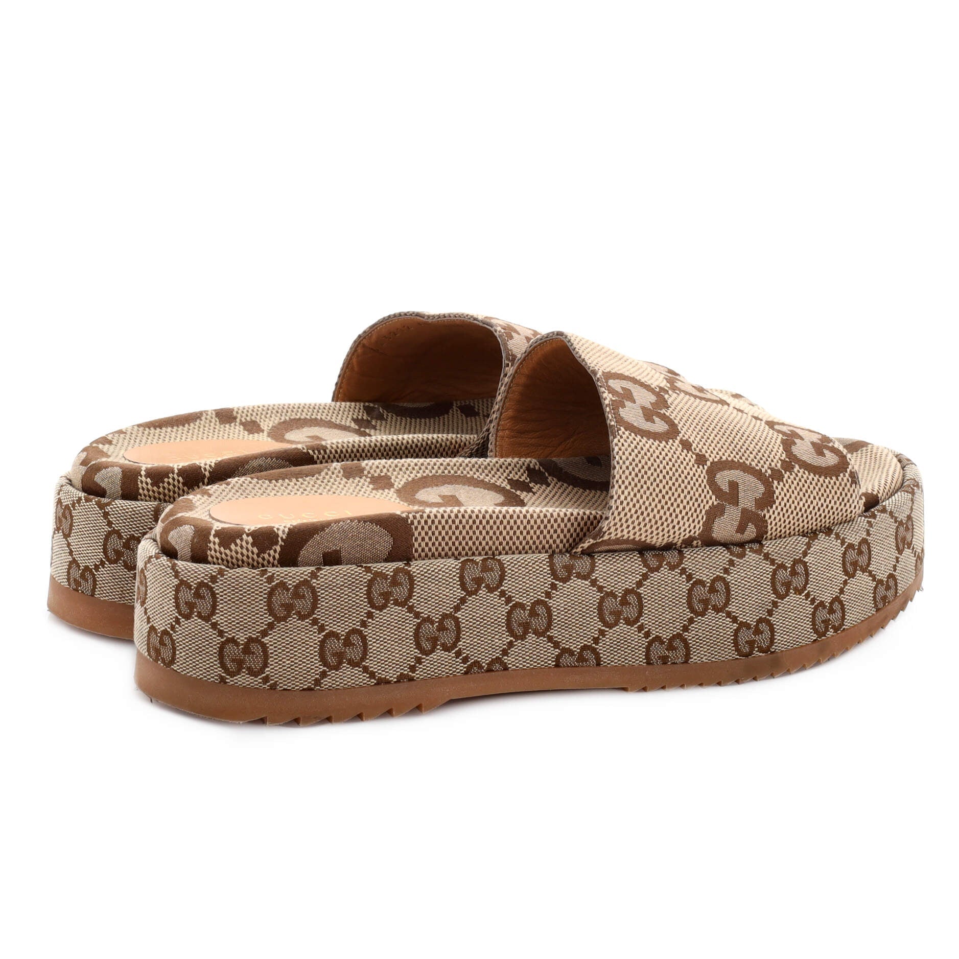 Women's Angelina Platform Slide Sandals GG Canvas