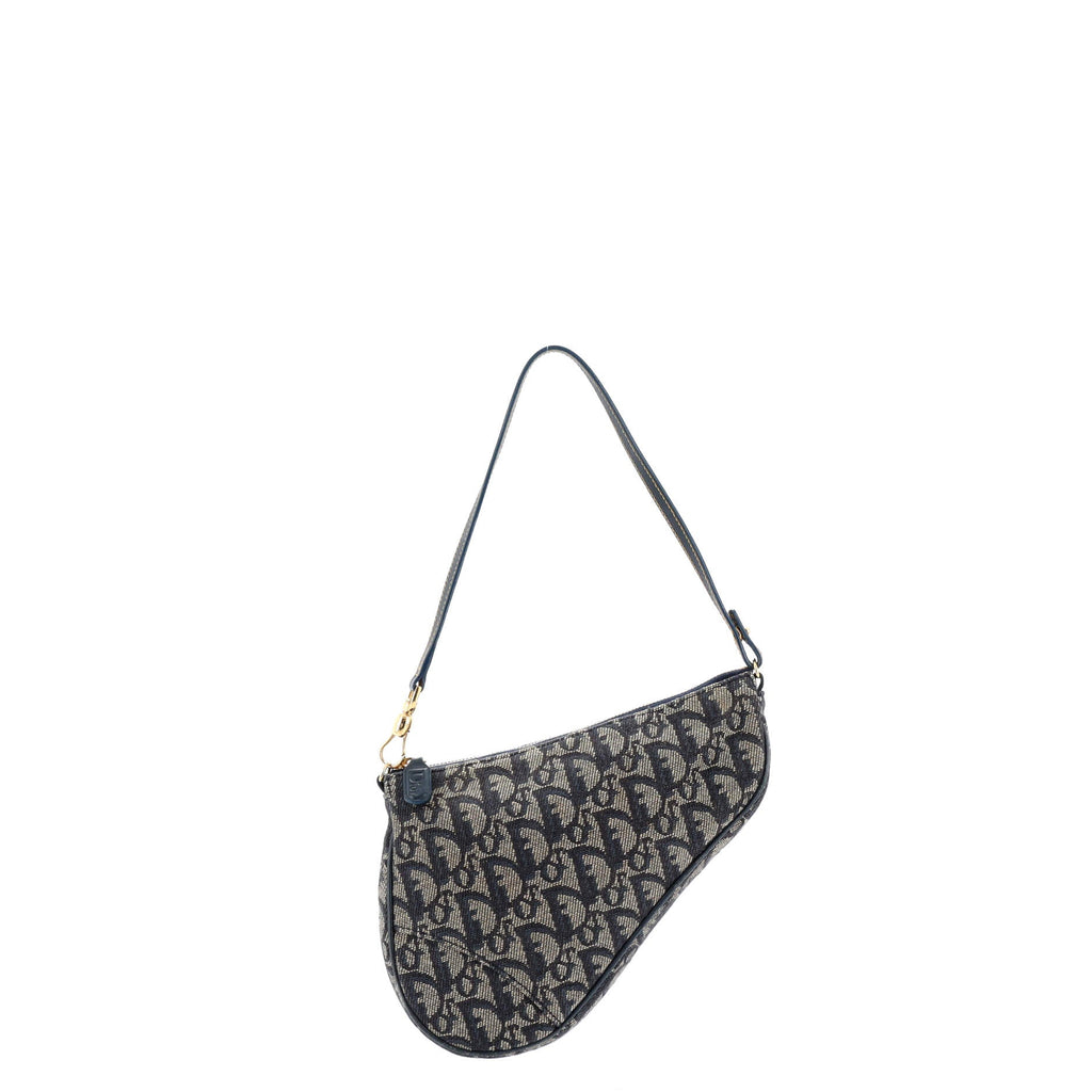 Vintage Saddle Bag Diorissimo Canvas Mini