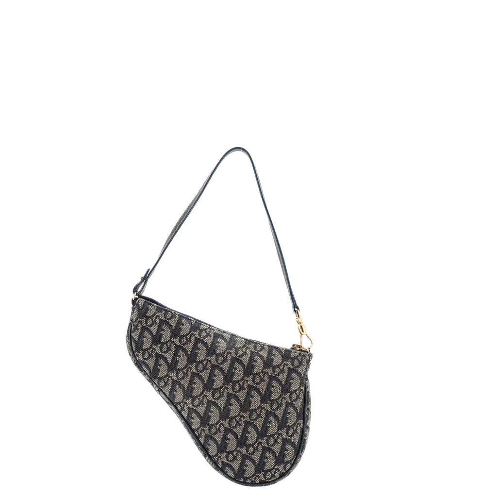 Vintage Saddle Bag Diorissimo Canvas Mini