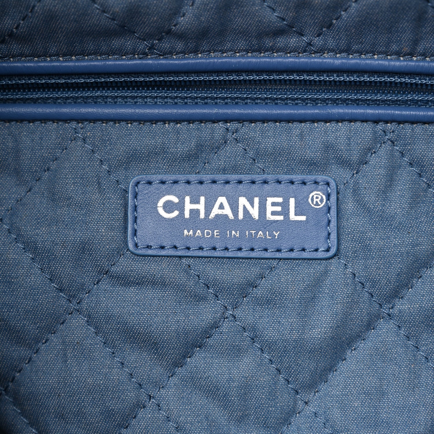Denim Sequin Chanel 22 Blue