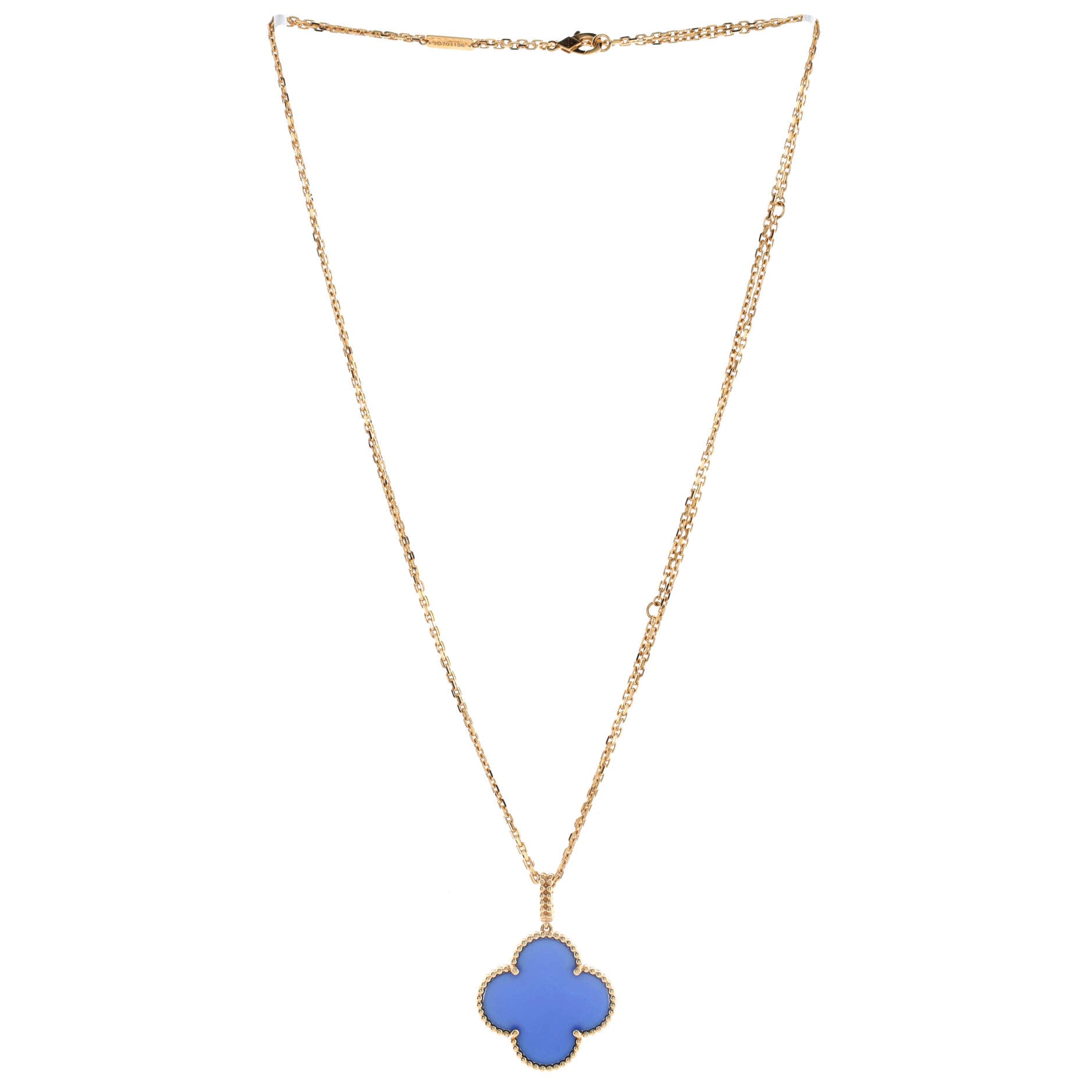 Magic Alhambra Pendant Necklace 18K Yellow Gold and Agate