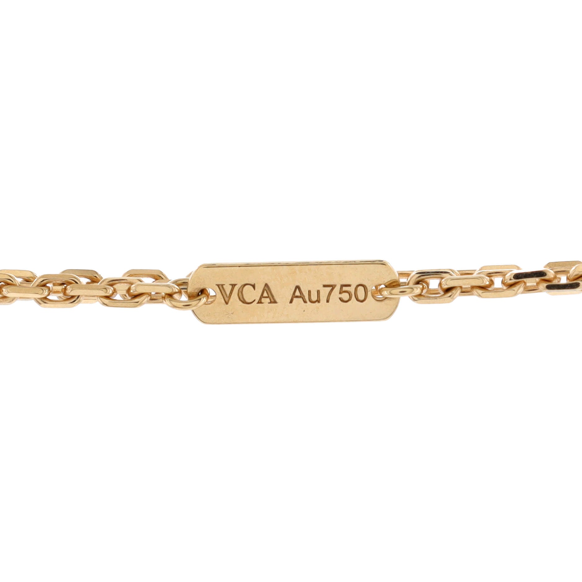 Magic Alhambra Pendant Necklace 18K Yellow Gold and Agate