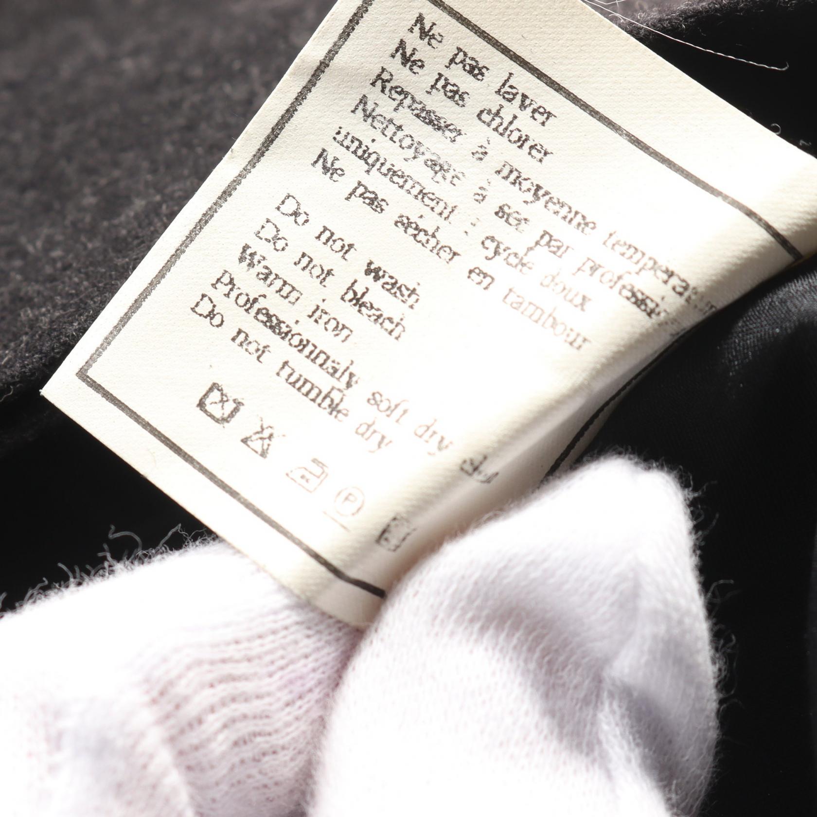 Chanel Coco Mark Button Wool Skirt