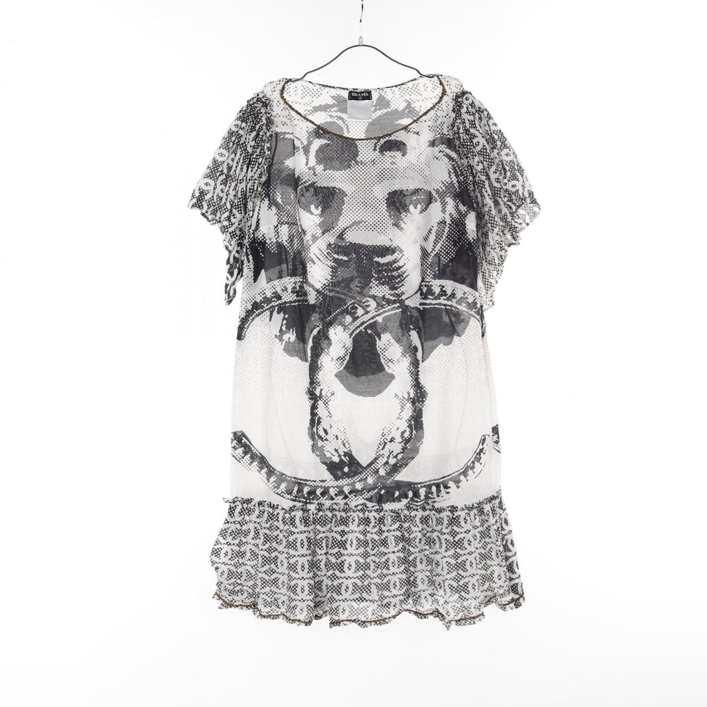 Chanel Lion Coco Mark Cotton Silk Dress