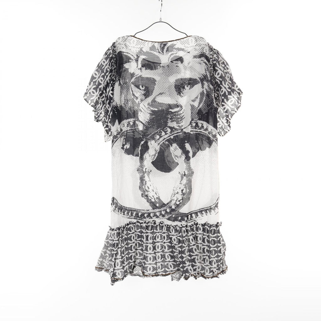 Chanel Lion Coco Mark Cotton Silk Dress
