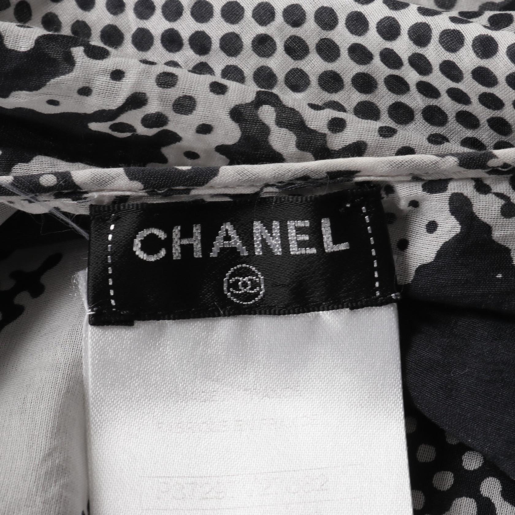 Chanel Lion Coco Mark Cotton Silk Dress
