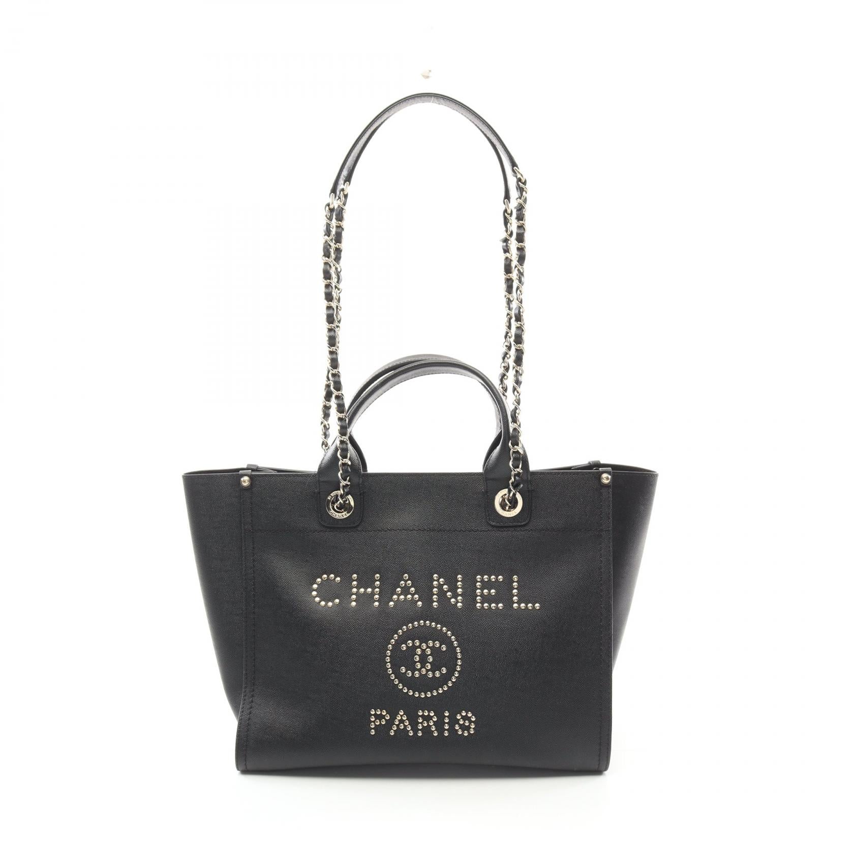 Chanel Deauville Grained Calfskin Tote Bag