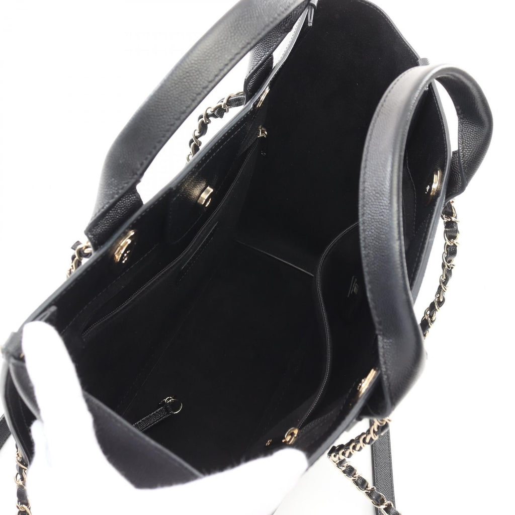 Chanel Deauville Grained Calfskin Tote Bag