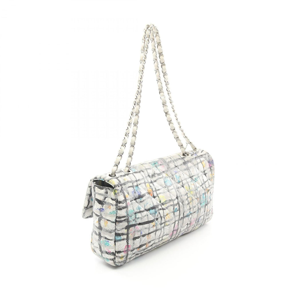 Chanel Coco Mark Paint Graffiti Leather Shoulder Bag