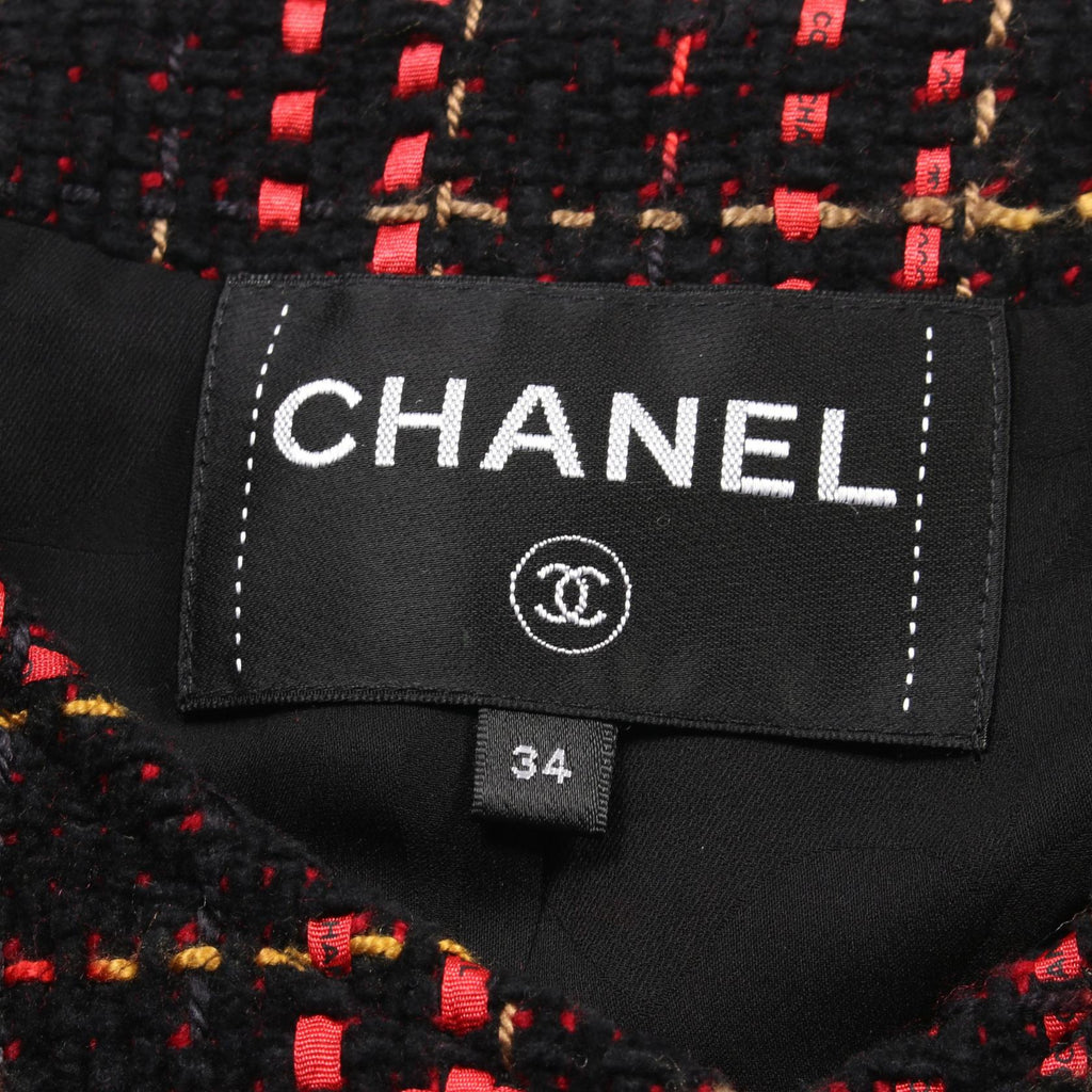 Chanel No Collar Jacket Wool Cashmere Cotton Jacket