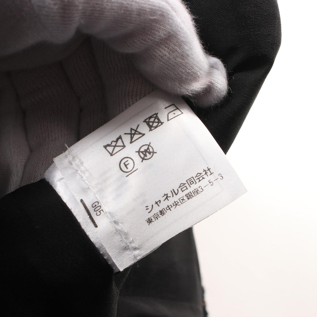 Chanel No Collar Jacket Wool Cashmere Cotton Jacket