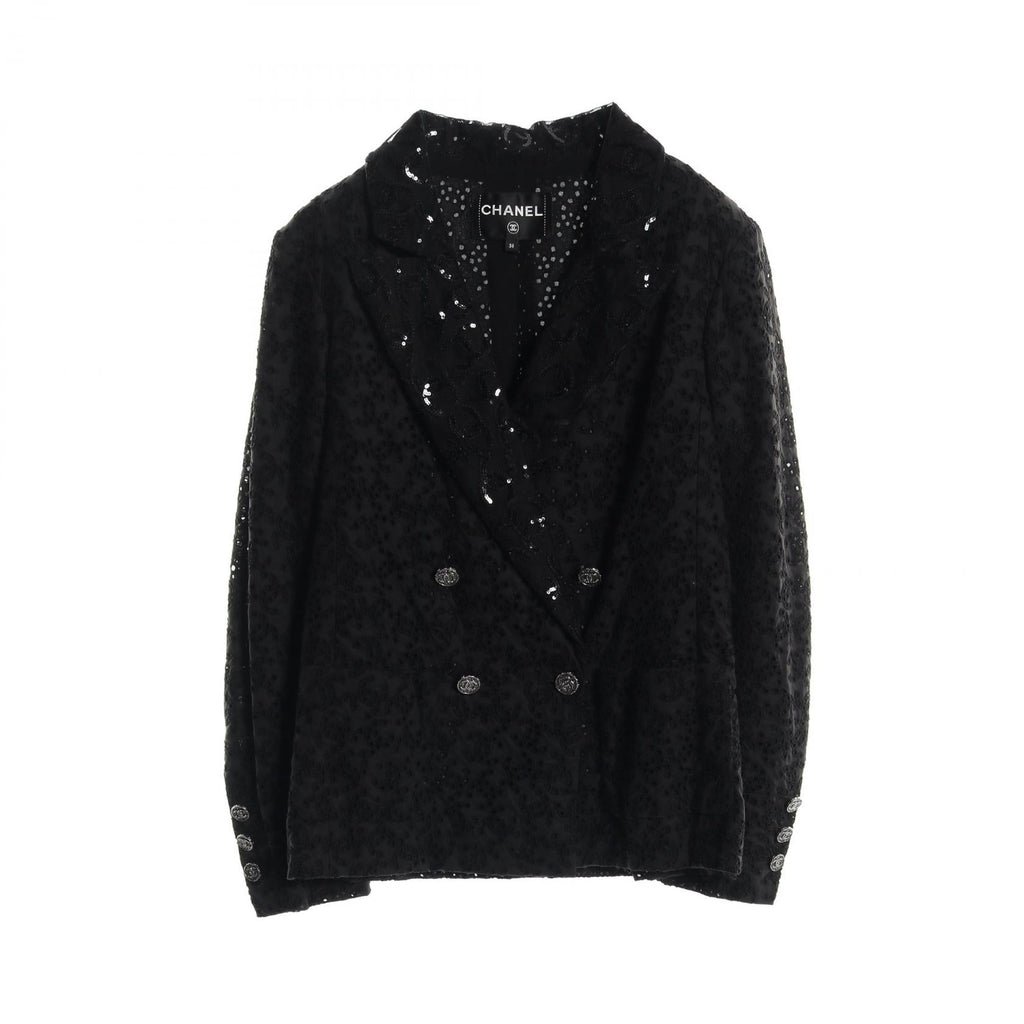 Chanel Coco Mark Eyelet Cotton/Polyester Outerwear
