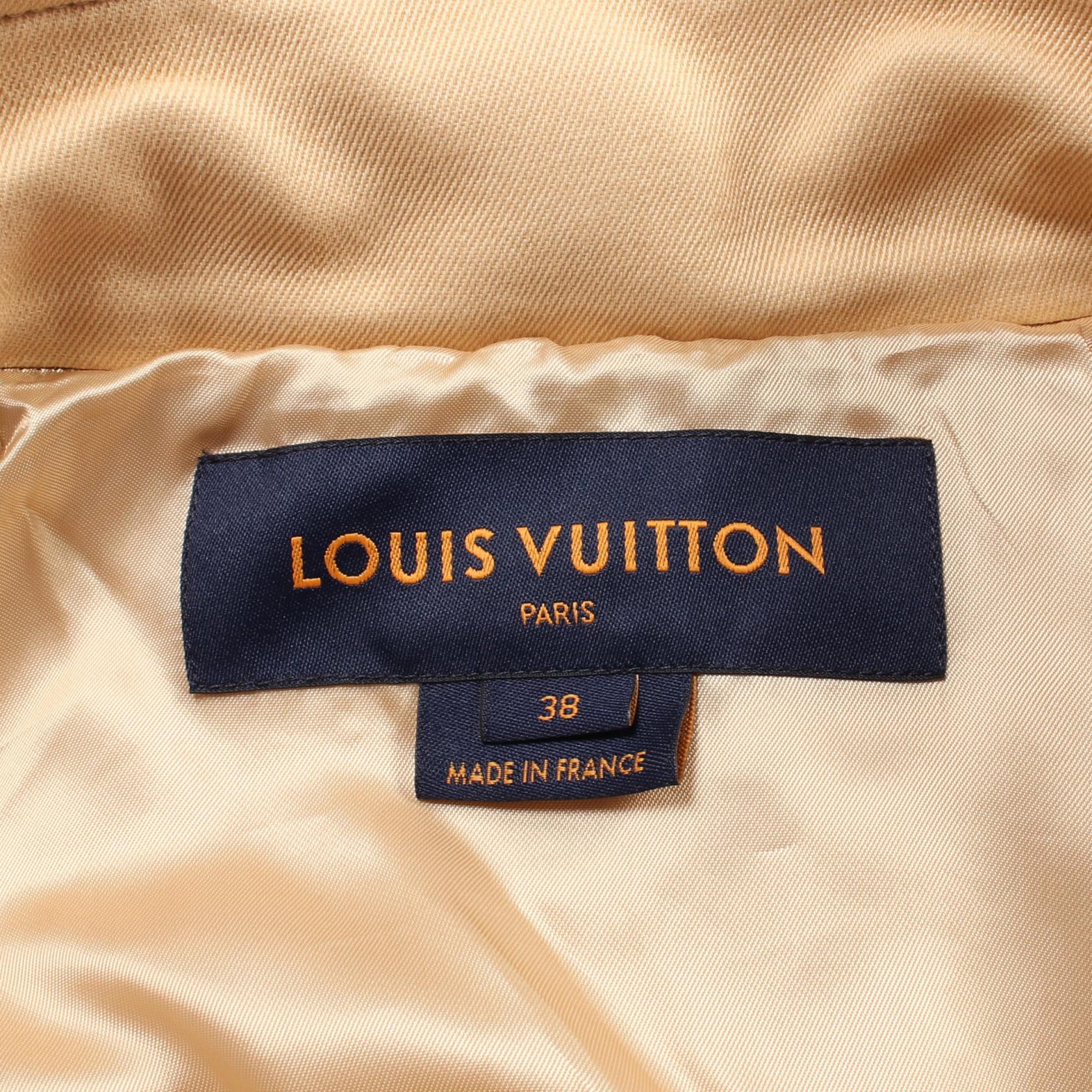 Louis Vuitton Belt Collar LV Button Wool Viscose Coat