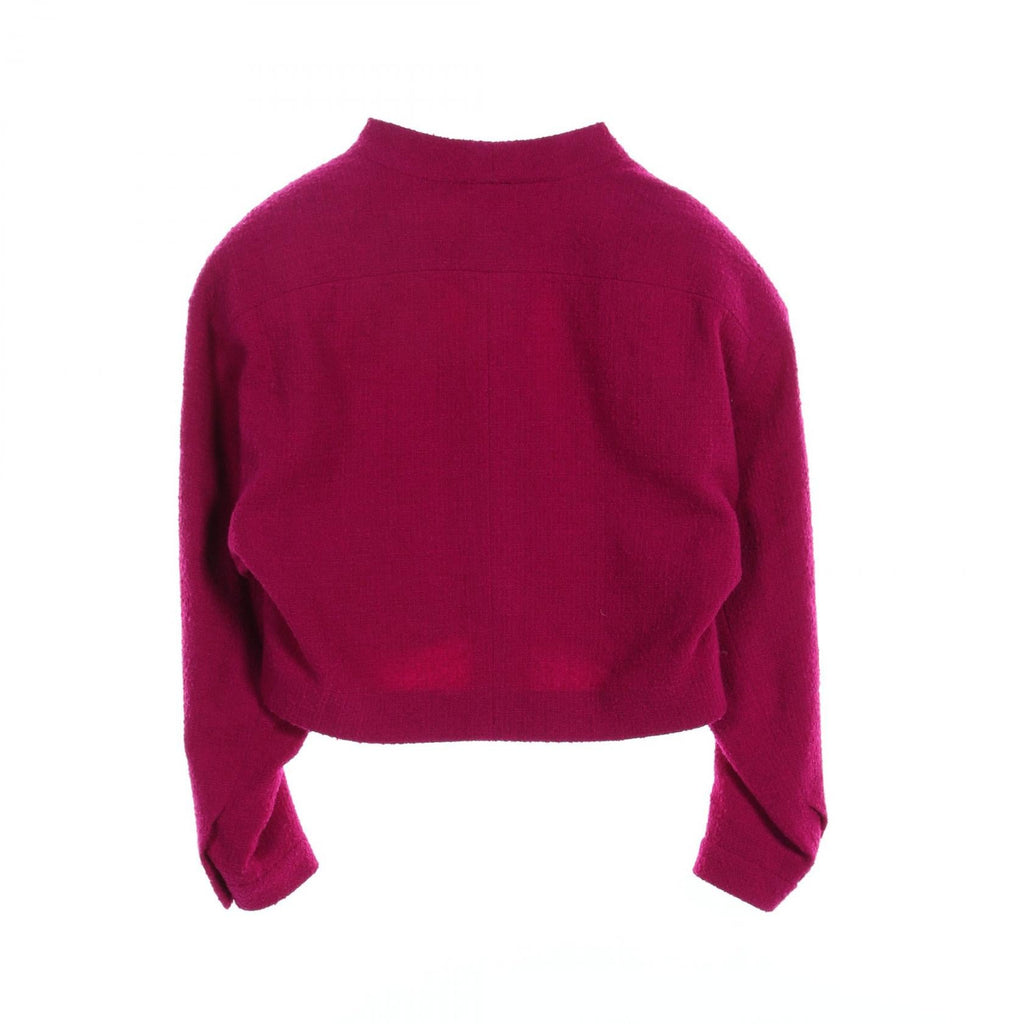 Chanel Wool Collarless Jacket Outerwear