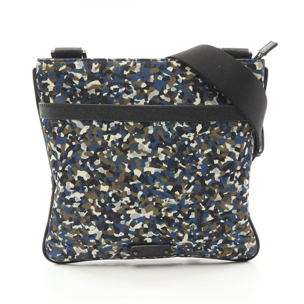 Fendi Nylon Leather Shoulder Bag