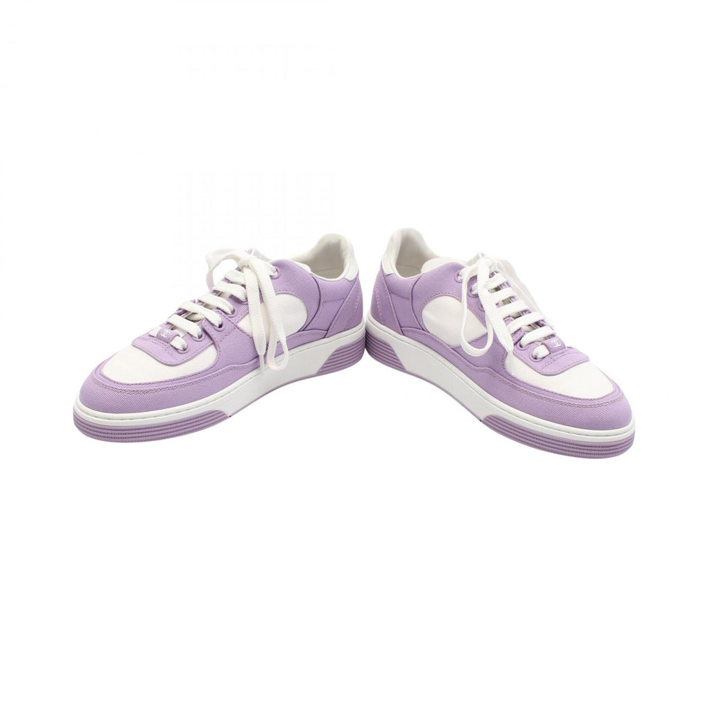 Chanel Coco Mark Canvas Leather Sneakers