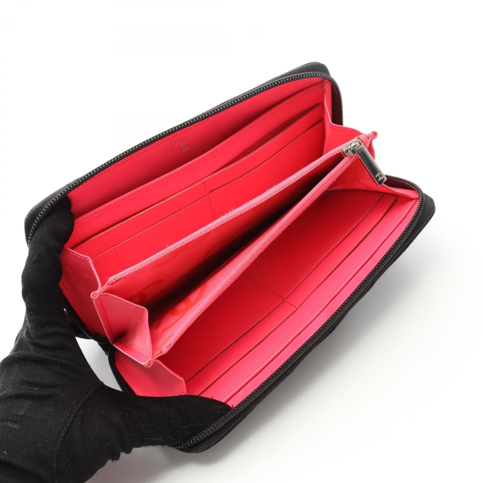 Chanel Cambon Line Leather Long Wallet