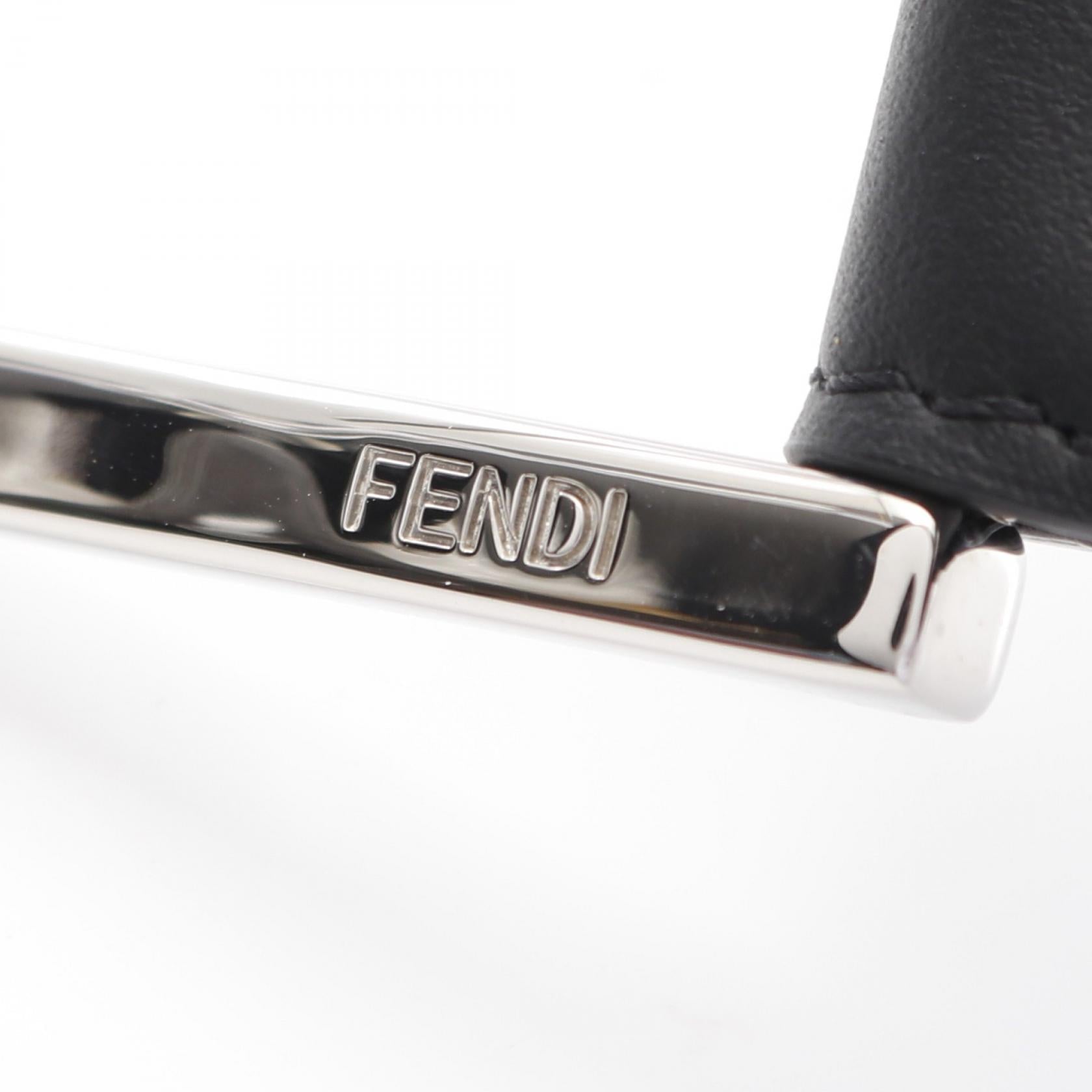 Fendi Leather PVC Coated Canvas Belt