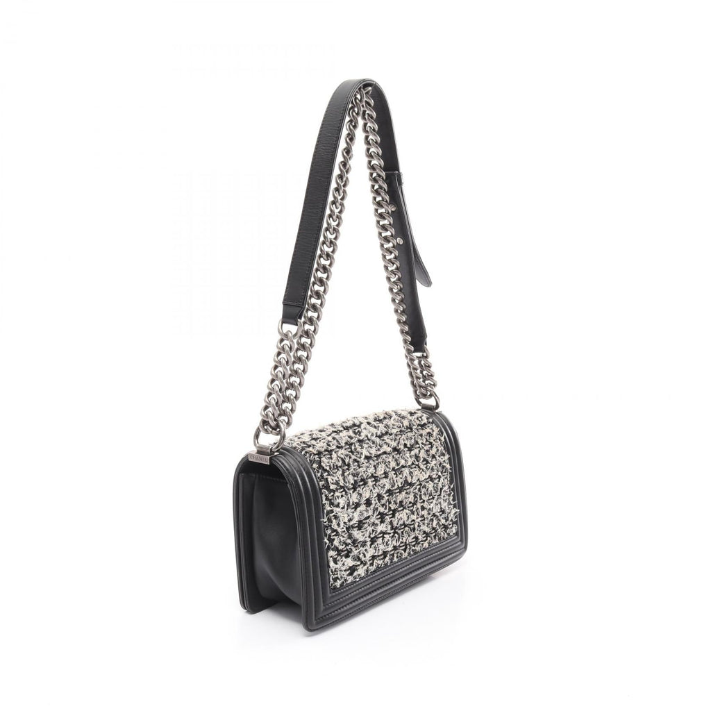 Chanel Boy Chanel Leather Fabric Shoulder Bag