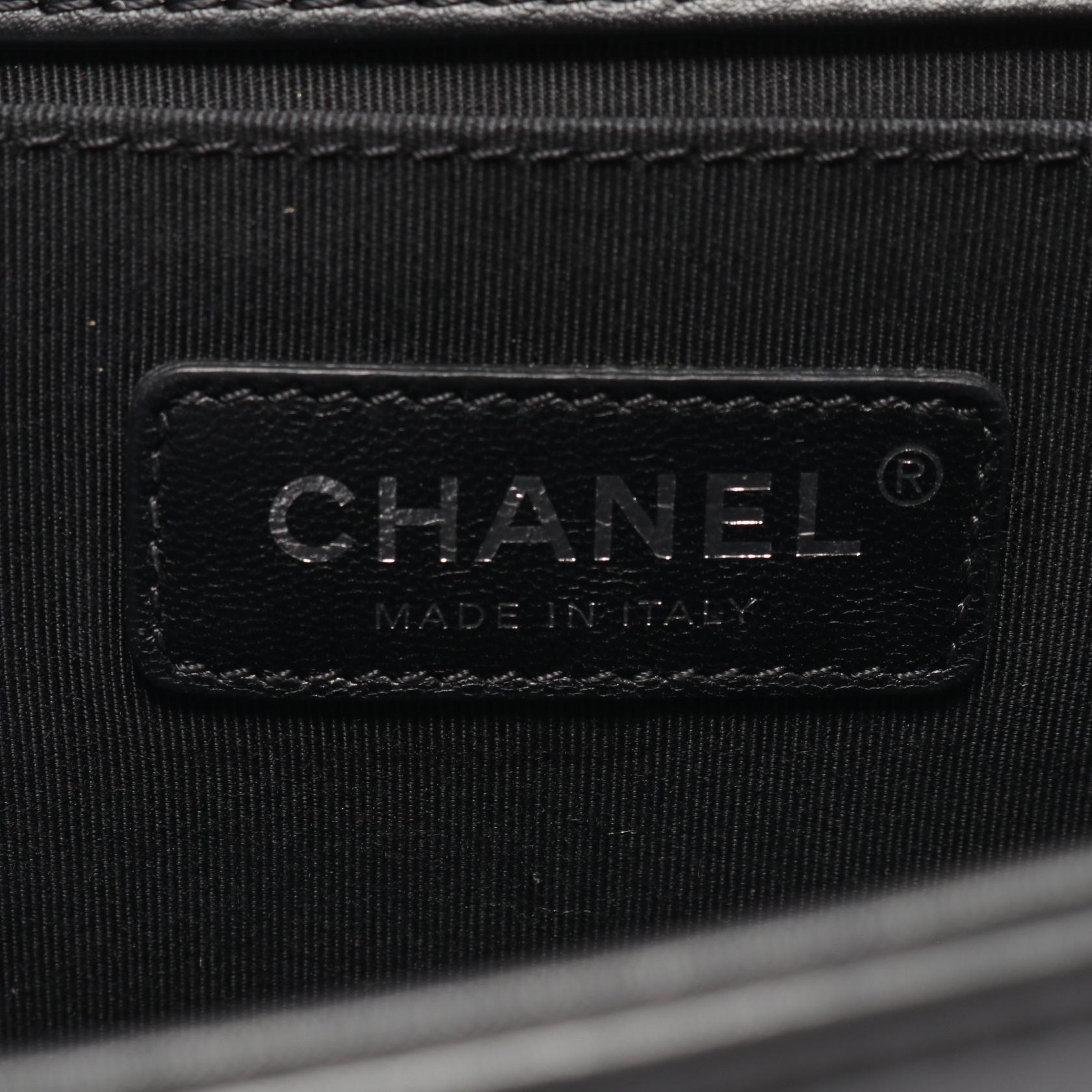 Chanel Boy Chanel Leather Fabric Shoulder Bag