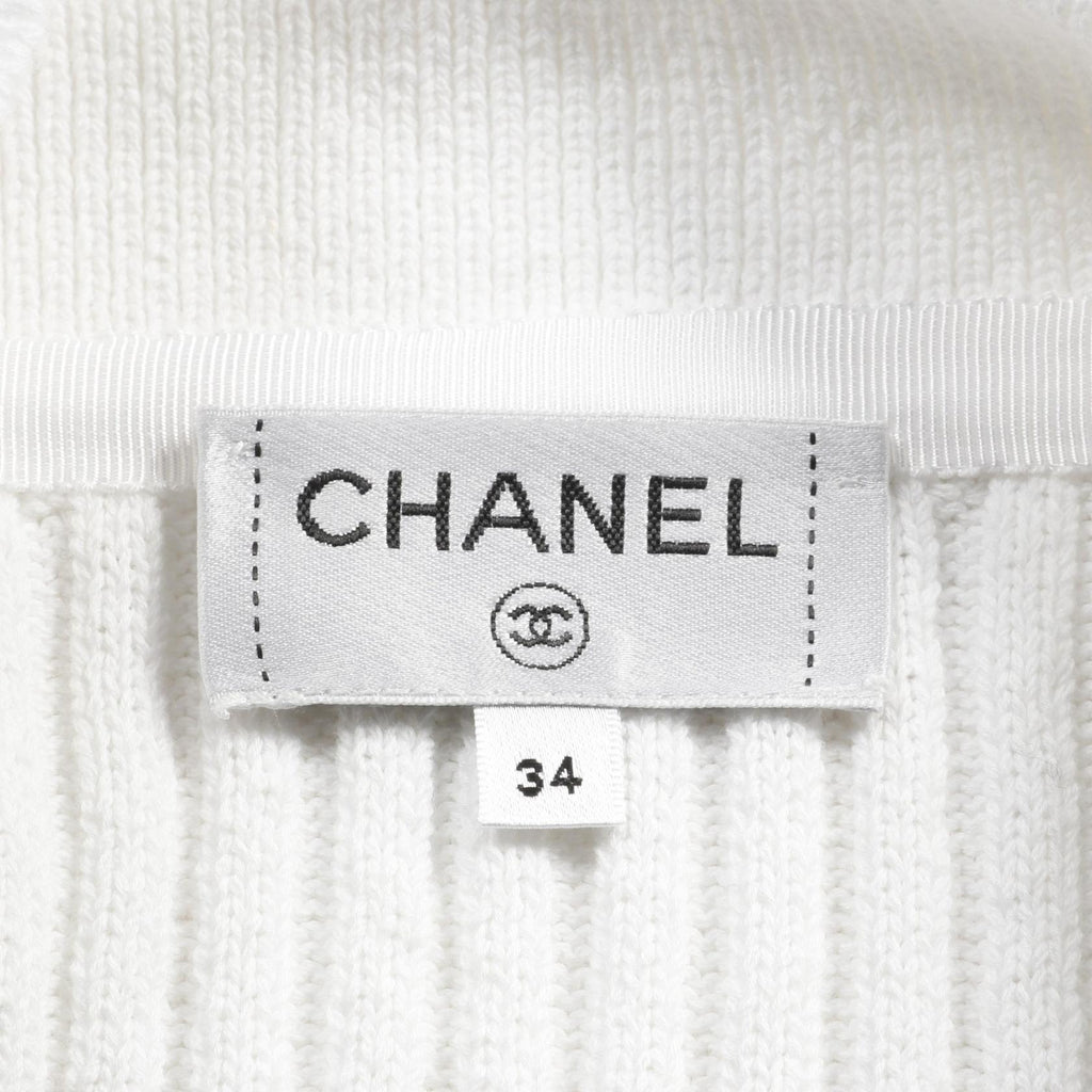 Chanel Coco Mark Button Cotton igan