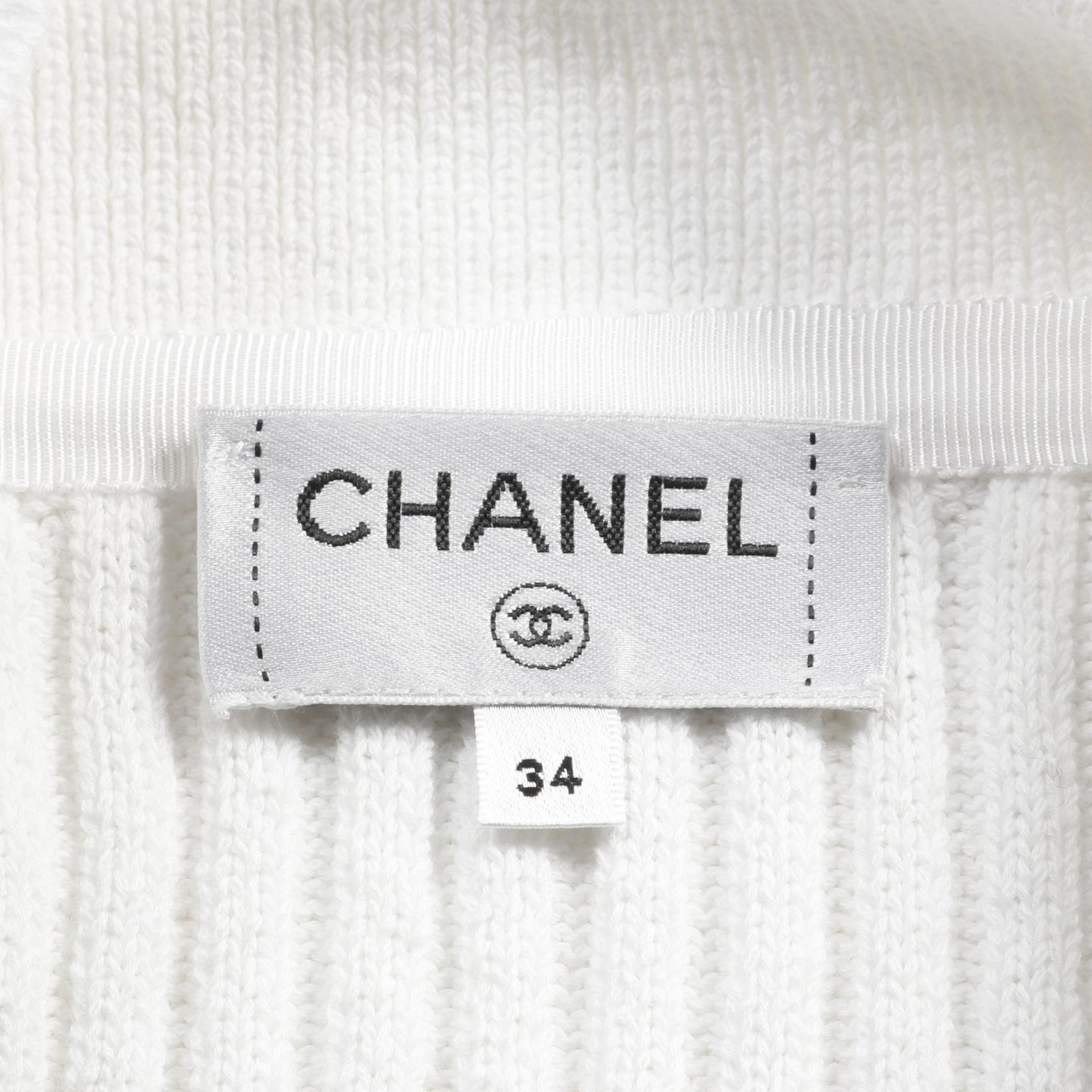 Chanel Coco Mark Button Cotton igan