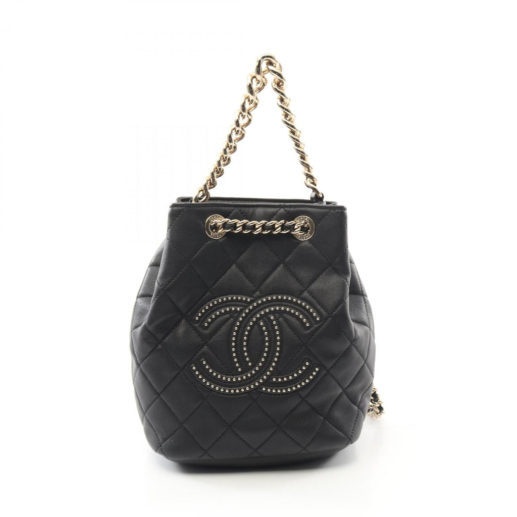 Chanel Matelassé Studs Coco Mark Calfskin Backpack