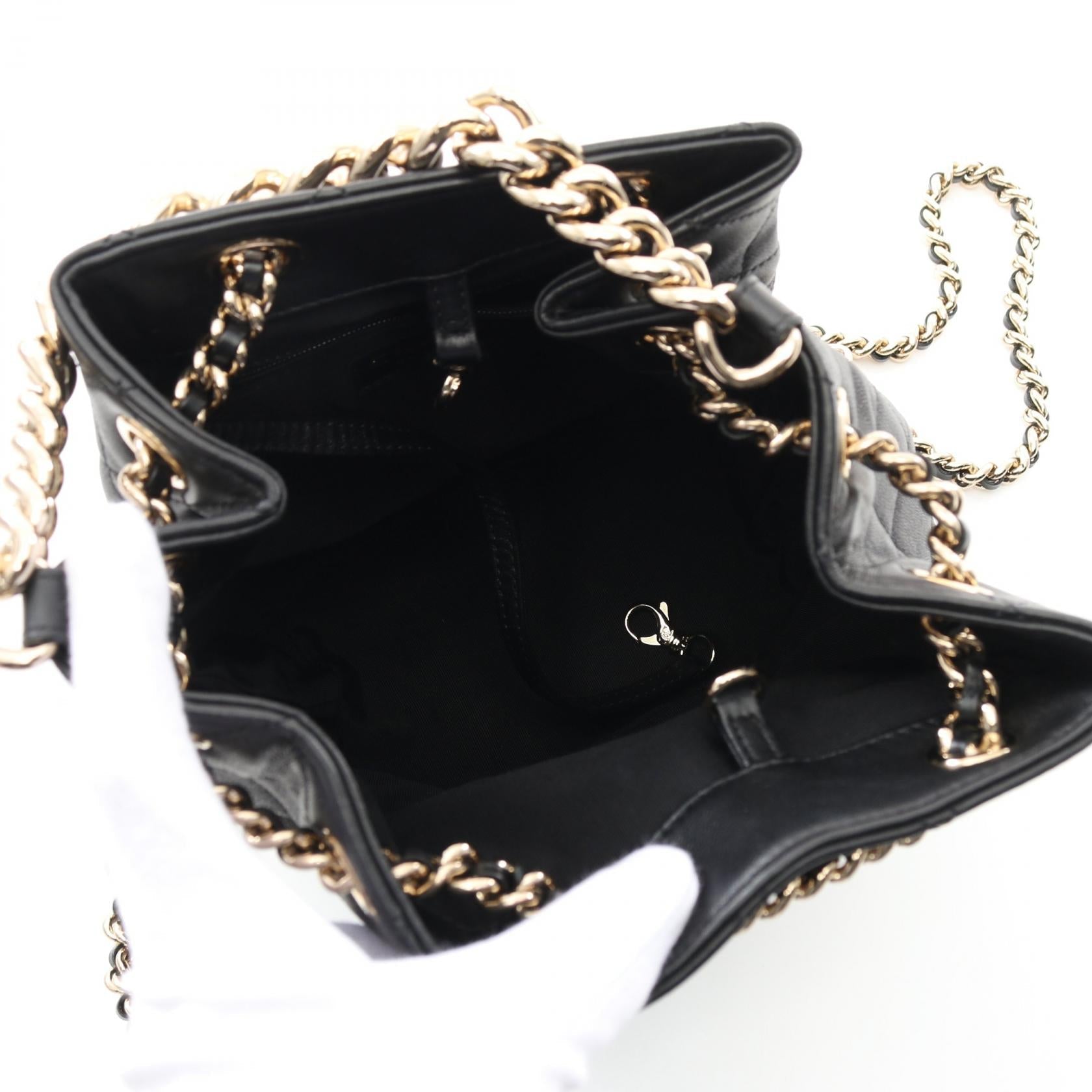 Chanel Matelassé Studs Coco Mark Calfskin Backpack