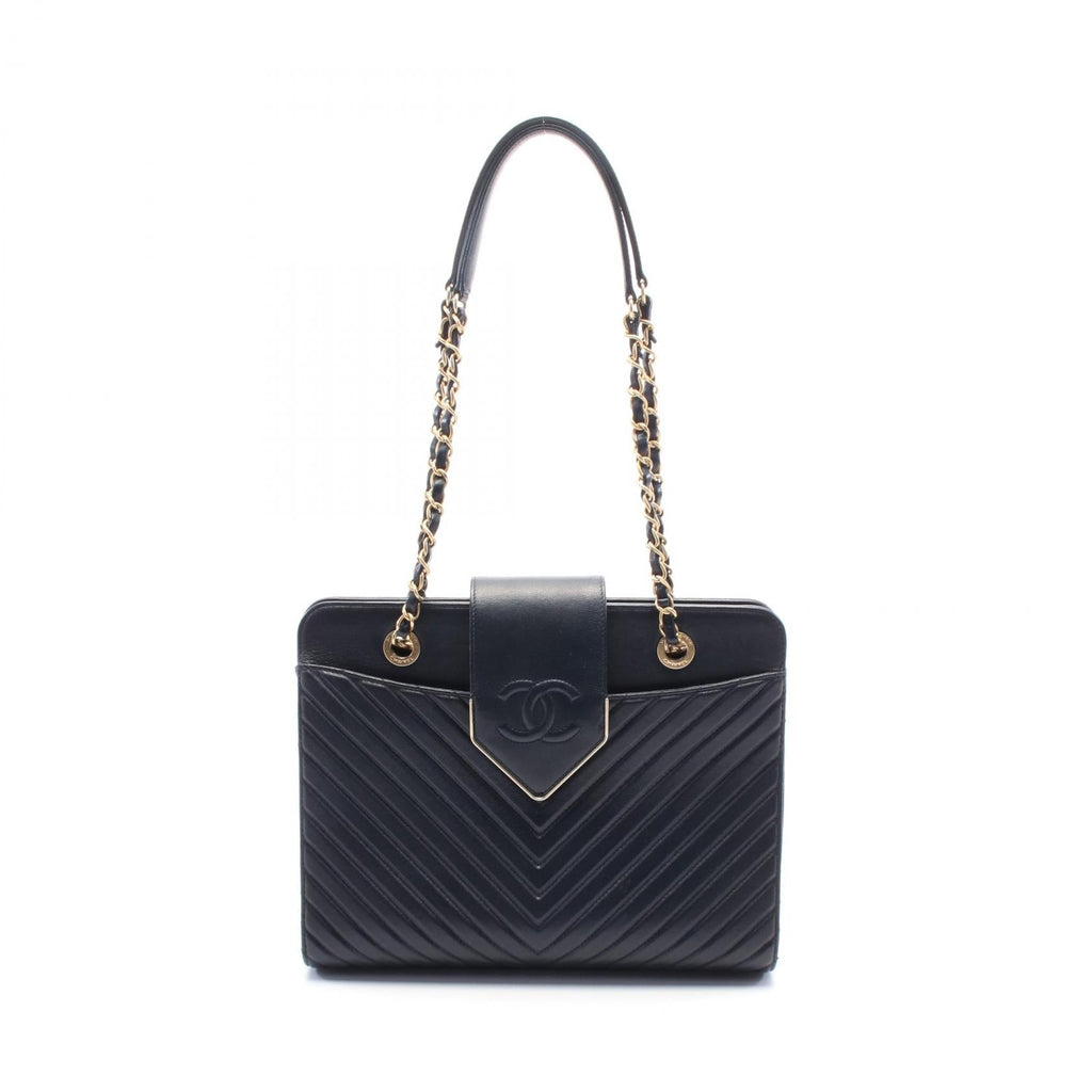 Chanel Chevron V Stitch Calfskin Shoulder Bag