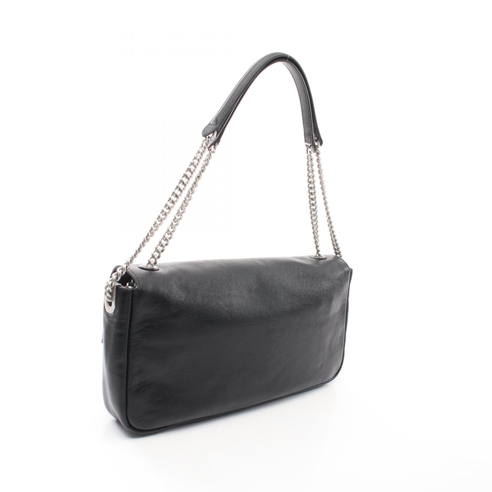Fendi Baguette Chain Large Shoulder Bag Leather Bag