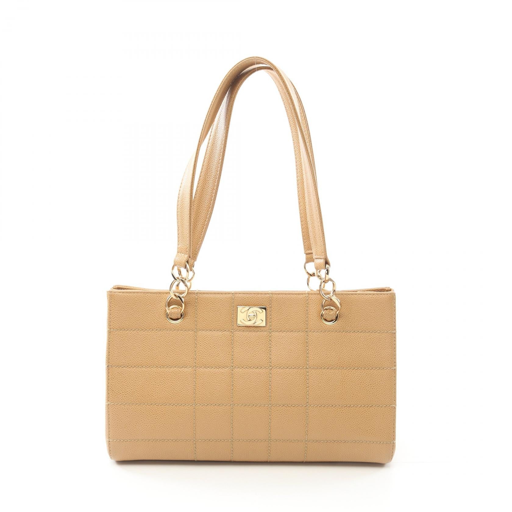 Chanel Choco Bar Grained Calfskin Tote Bag