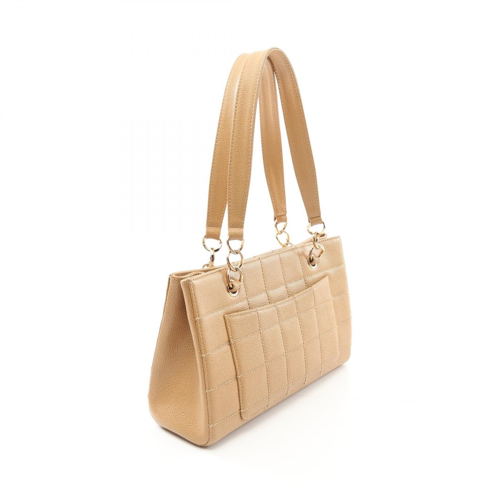 Chanel Choco Bar Grained Calfskin Tote Bag