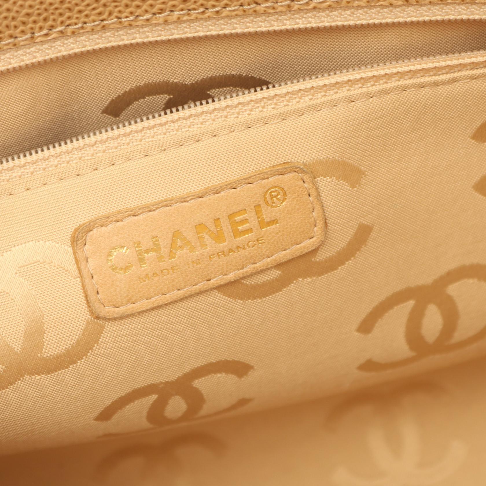 Chanel Choco Bar Grained Calfskin Tote Bag