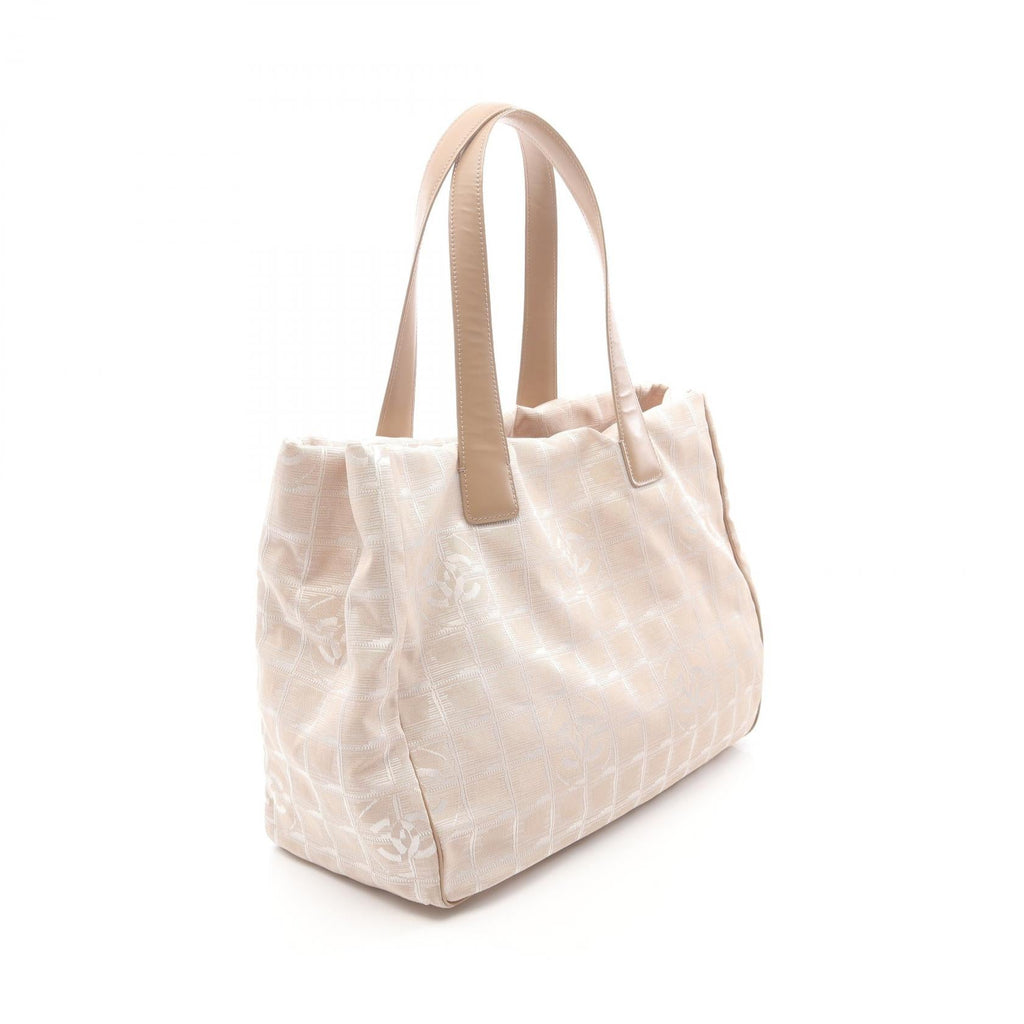 Chanel New Travel Line Leather Nylon Canvas Tote Bag