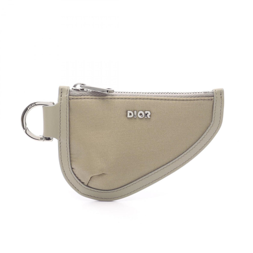Christian Dior Saddle Nylon Leather Coin Case