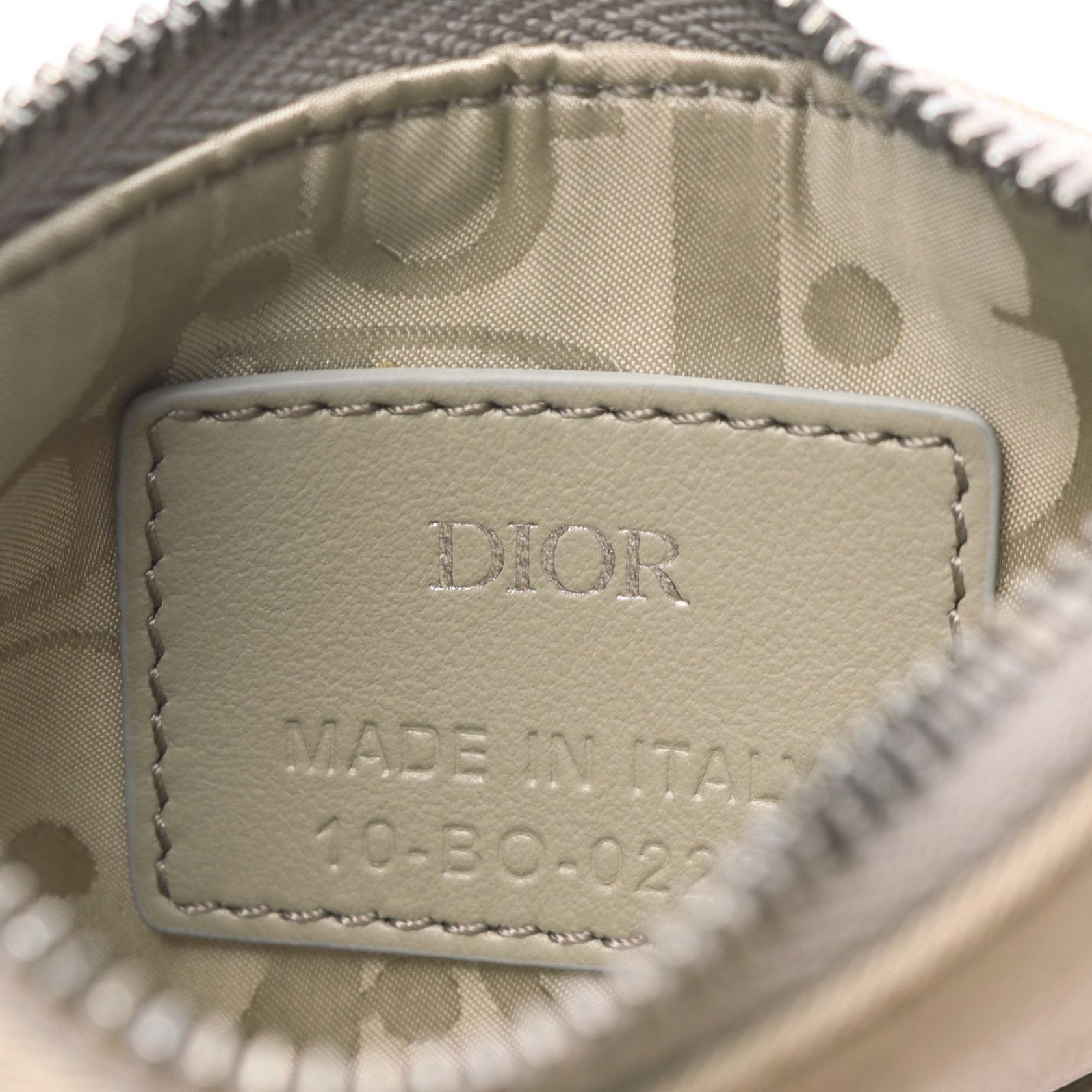 Christian Dior Saddle Nylon Leather Coin Case