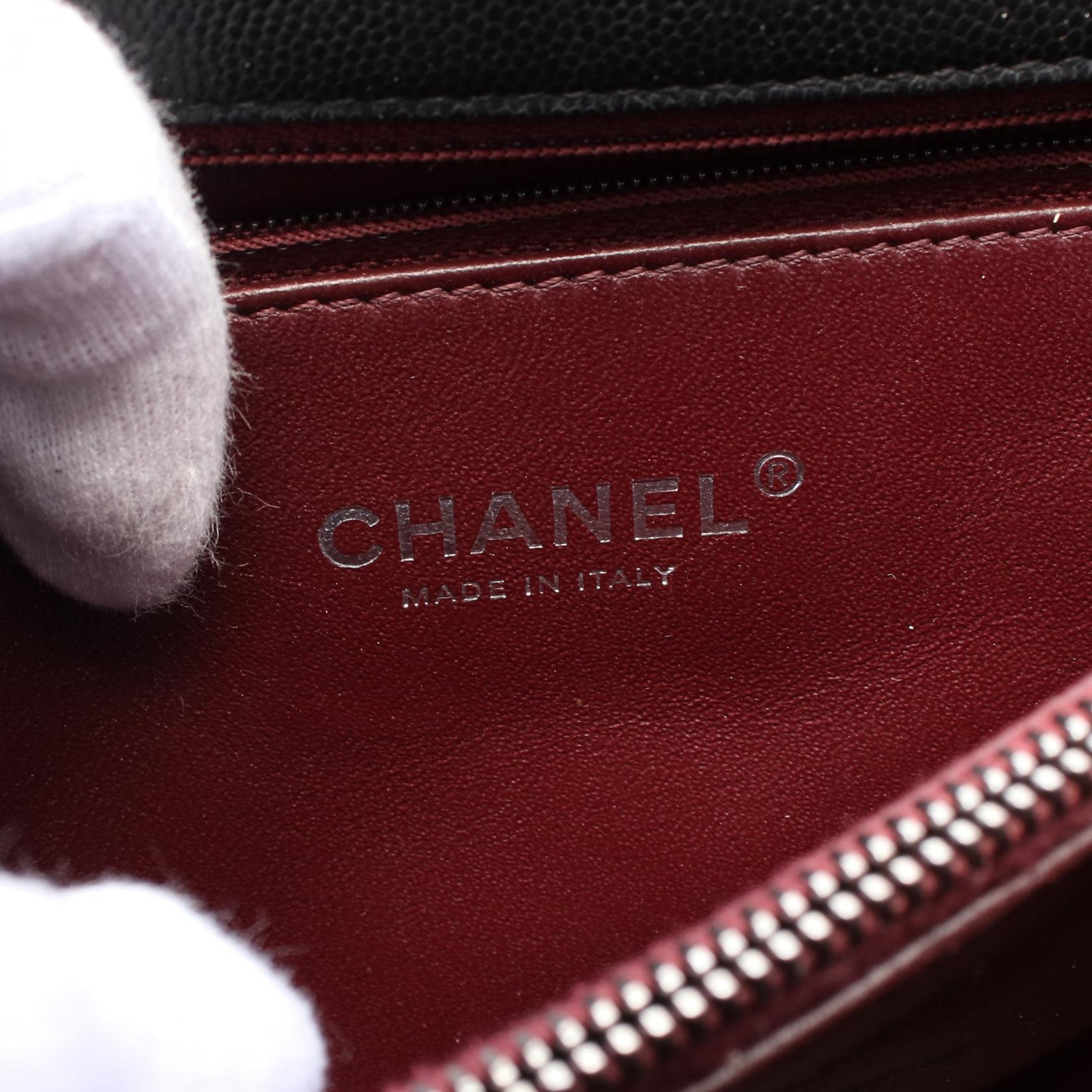 Chanel Matelasse Coco Handle Caviar Skin Exotic Leather Handbag