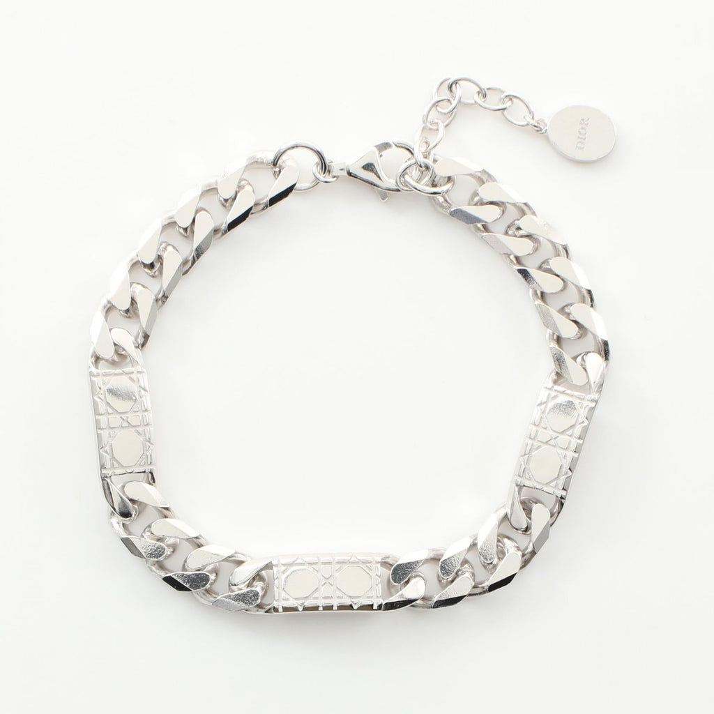 Dior Homme Chain Link Cannage Silver 925 Bracelet