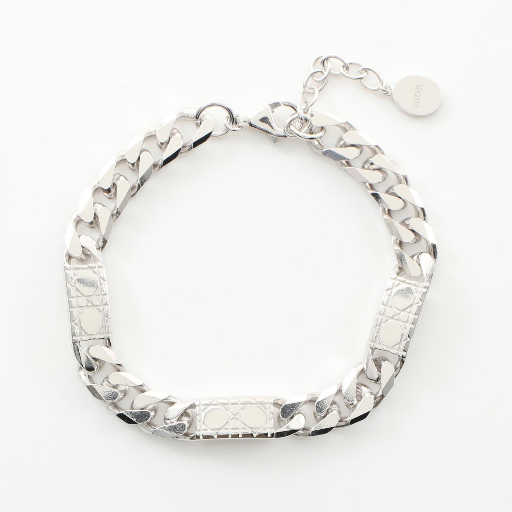 Dior Homme Chain Link Cannage Silver 925 Bracelet