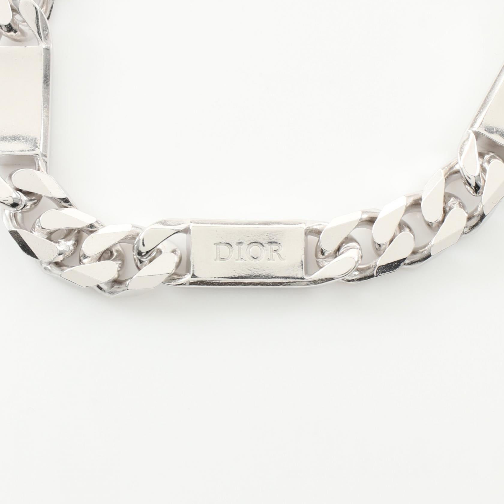 Dior Homme Chain Link Cannage Silver 925 Bracelet