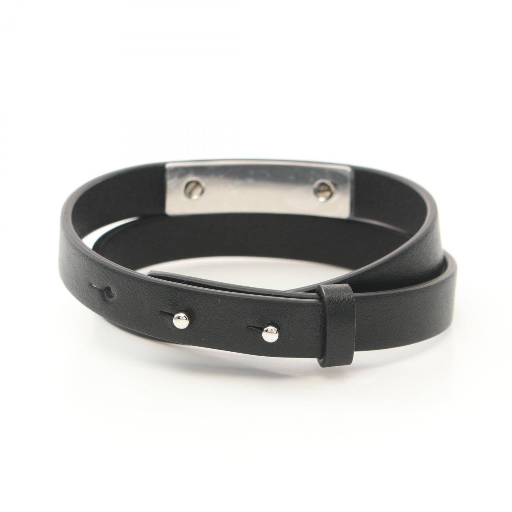 Dior Homme COUTURE Leather Stainless Steel Bracelet