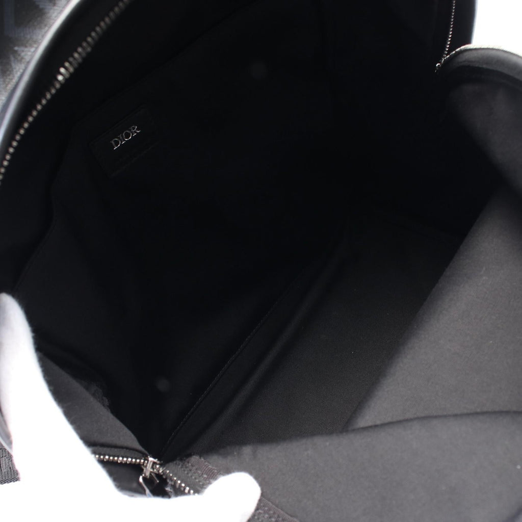 Dior Homme Rider CD Diamond PVC Coated Canvas Leather Backpack