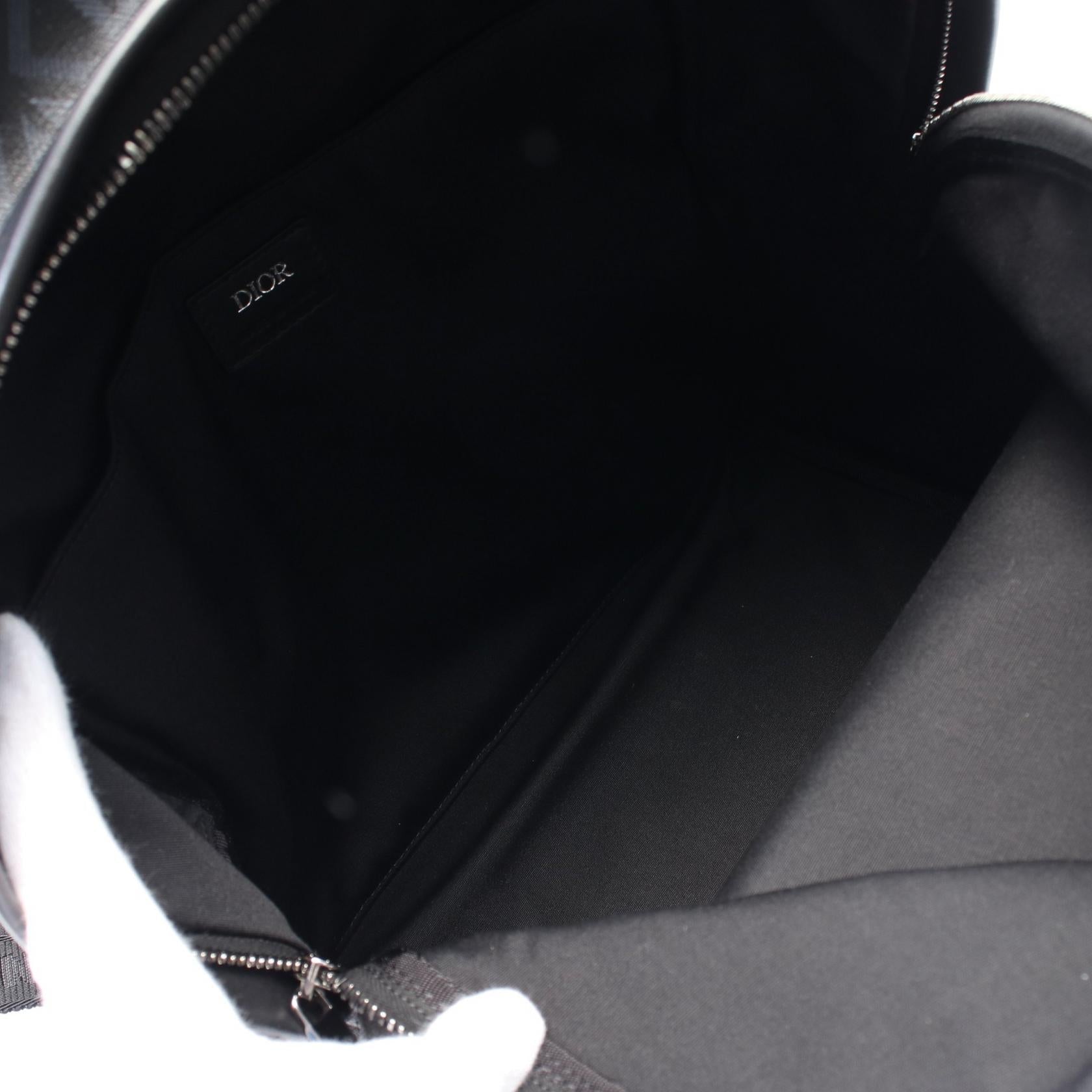Dior Homme Rider CD Diamond PVC Coated Canvas Leather Backpack