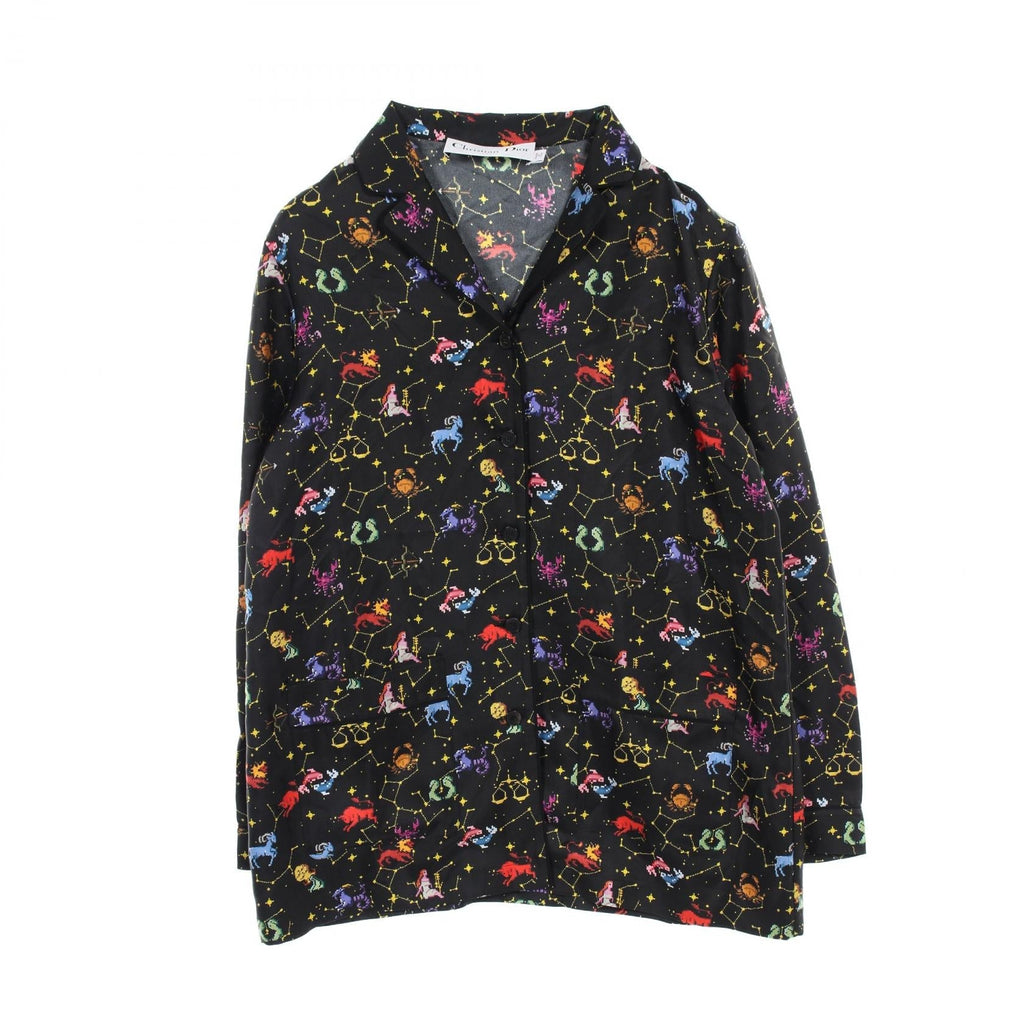 Christian Dior Silk Zodiac Pixel Top 241V33A6633