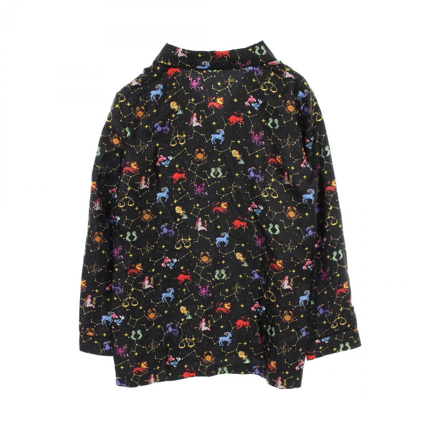 Christian Dior Silk Zodiac Pixel Top 241V33A6633