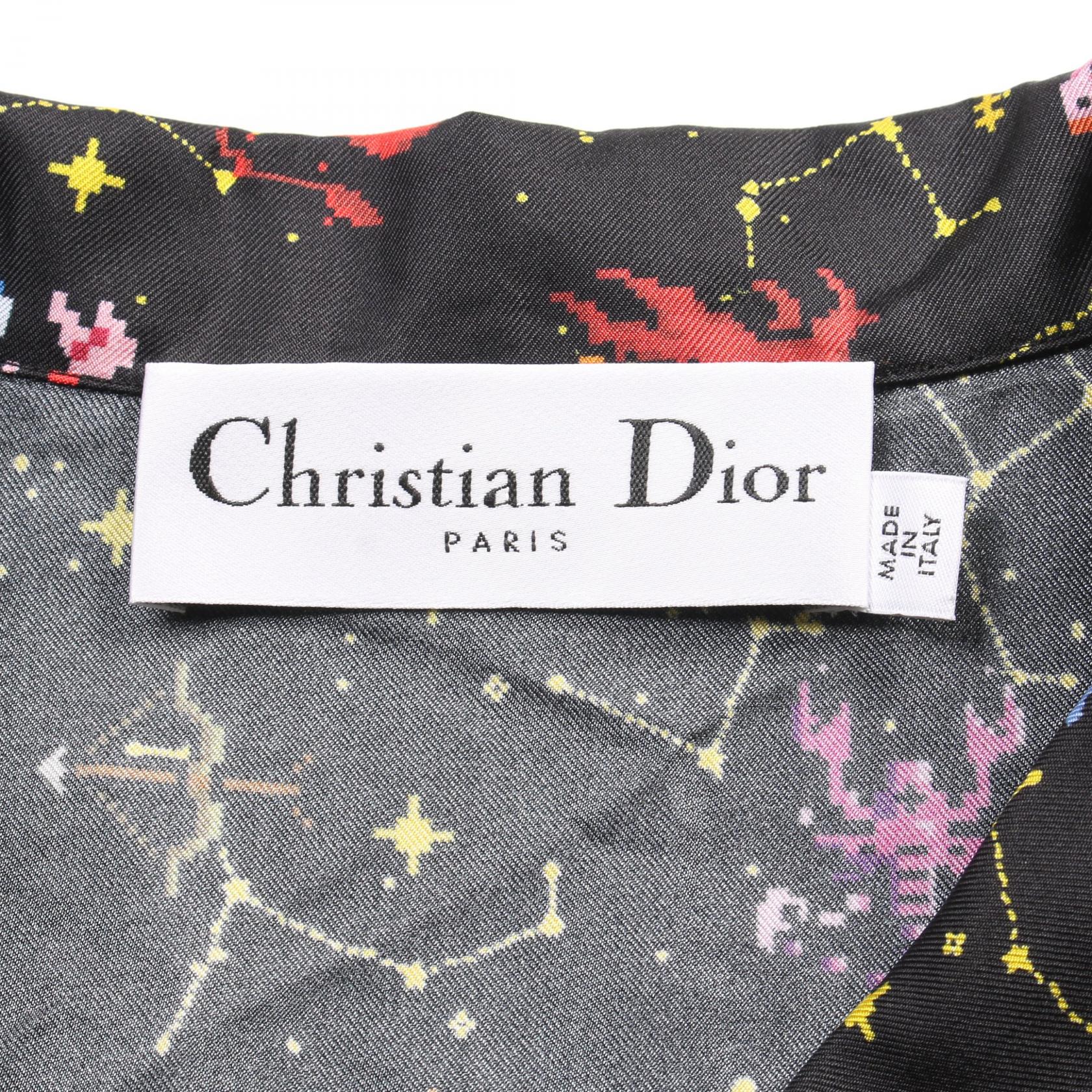 Christian Dior Silk Zodiac Pixel Top 241V33A6633