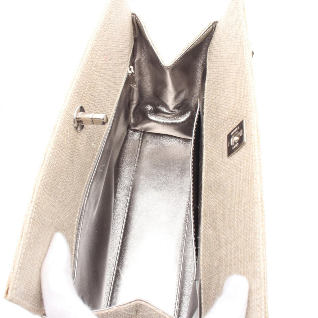 Chanel Matelasse Linen Canvas Shoulder Bag
